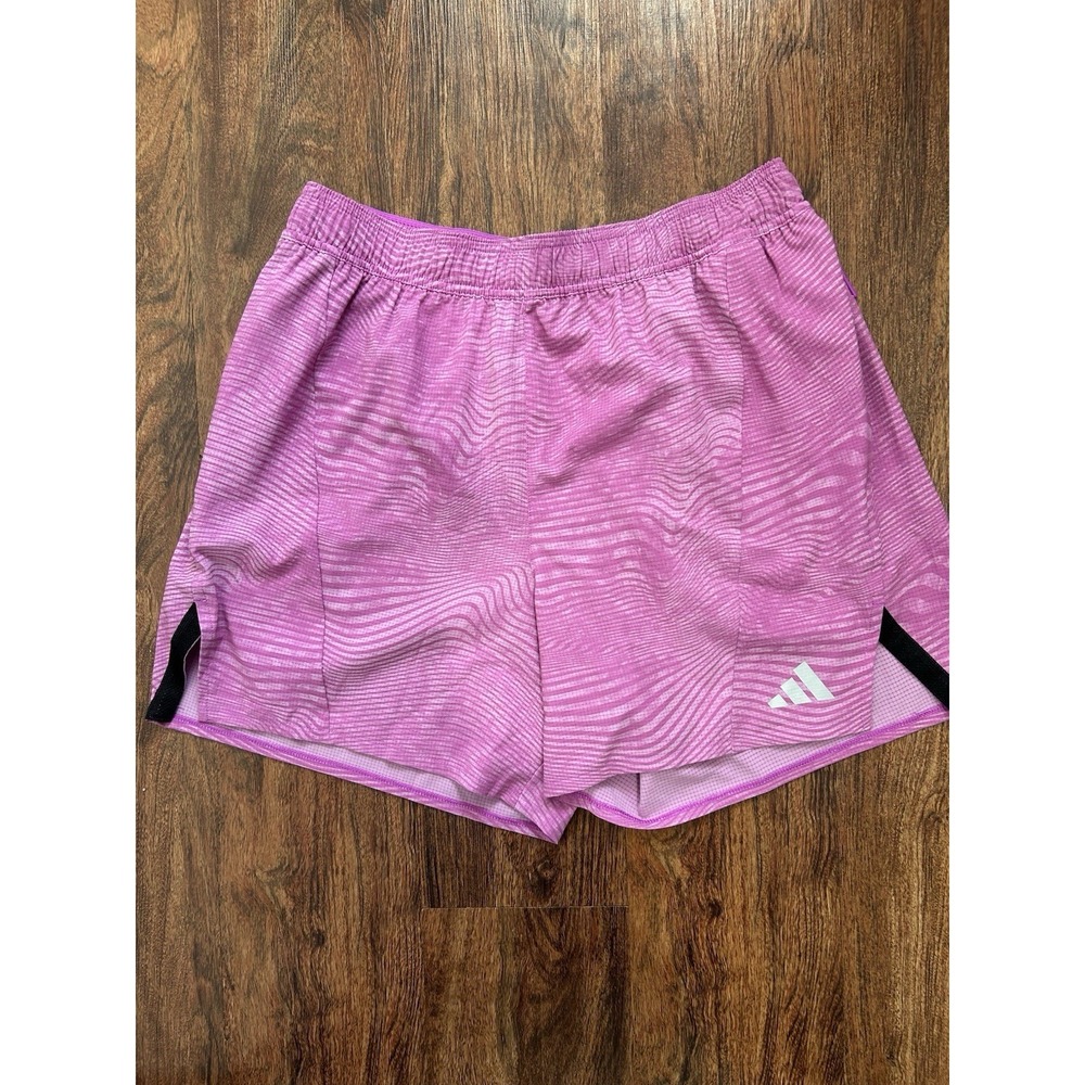 Adidas Pink 5" Running Shorts Women's Medium Lined Athletic Gym Active